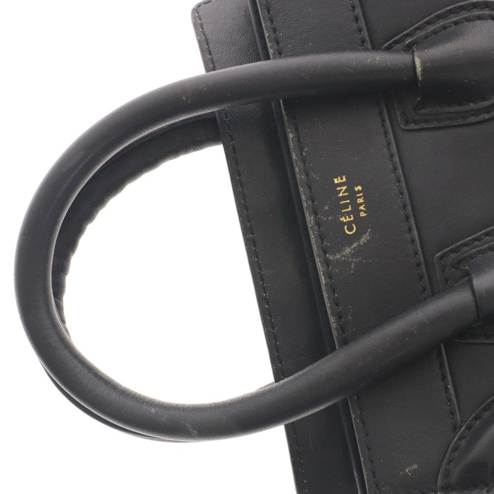 Celine Luggage Nano Shopper Handbag with Zipper closure, Women's, Black