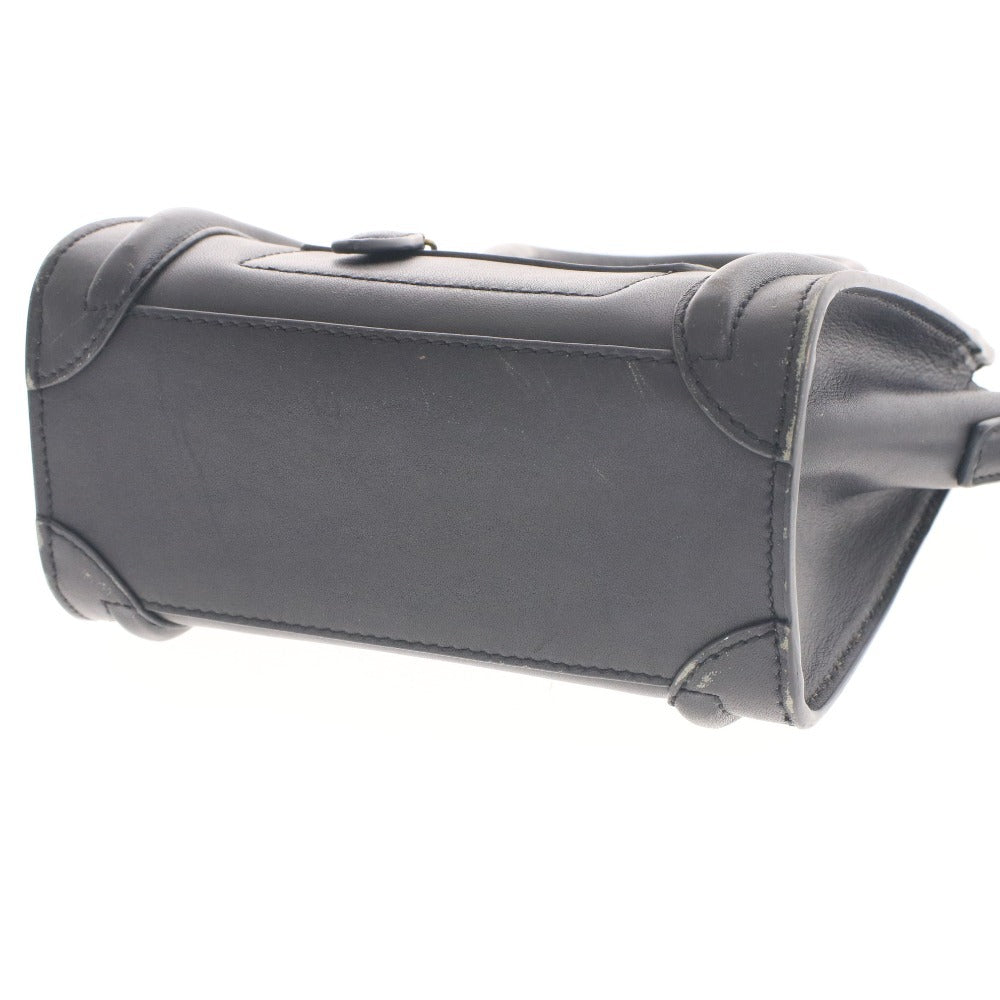 Celine Luggage Nano Shopper Handbag with Zipper closure, Women's, Black