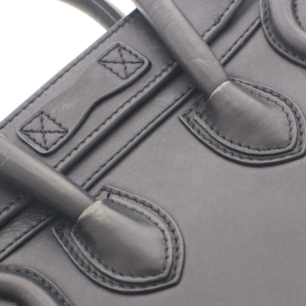 Celine Luggage Nano Shopper Handbag with Zipper closure, Women's, Black