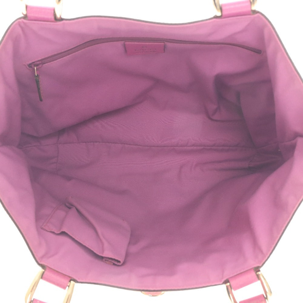 ■ Gucci Abbey GG Canvas Tote Bag 130739, Open Zipper Pocket, Made in Italy, Women's, Beige and Pink