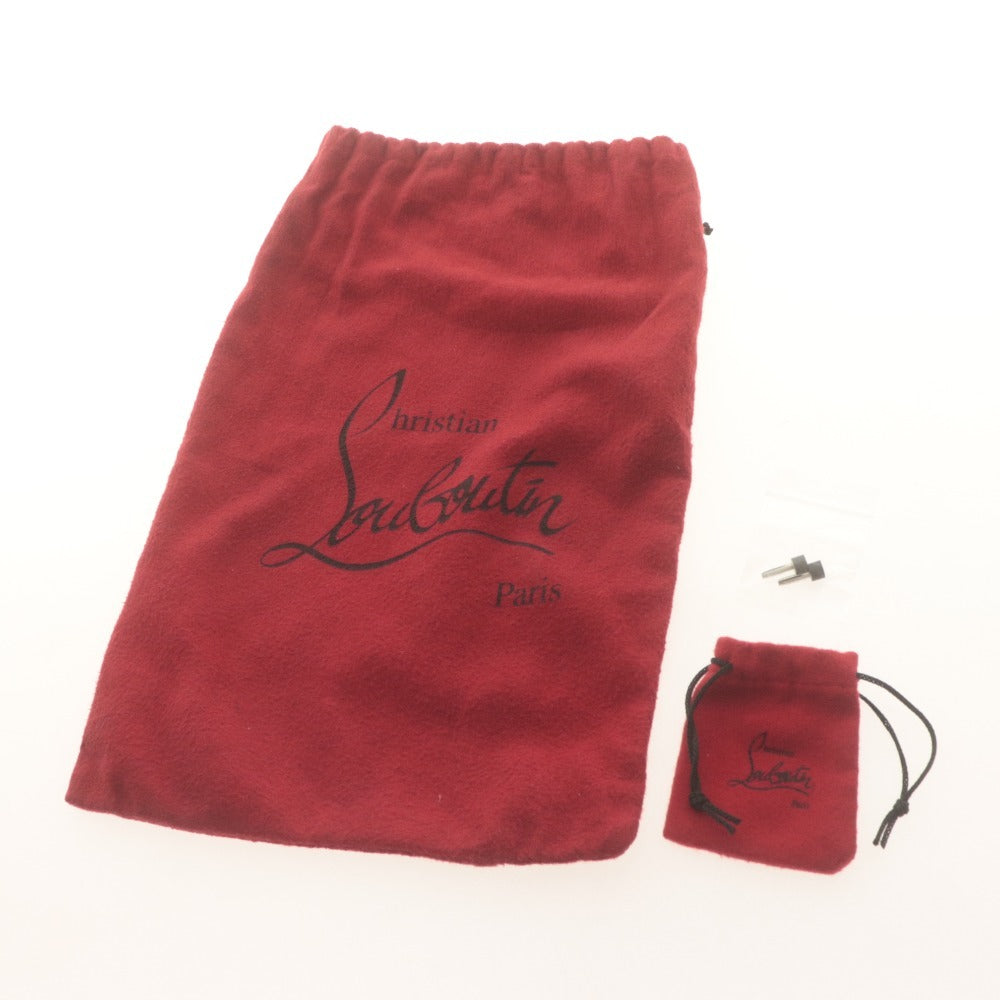 ■ クリスチャンルブタン パンプス 靴 ケイト 100mm エナメル レディース 37 (24.0cm相当) ブラック 付属品付き