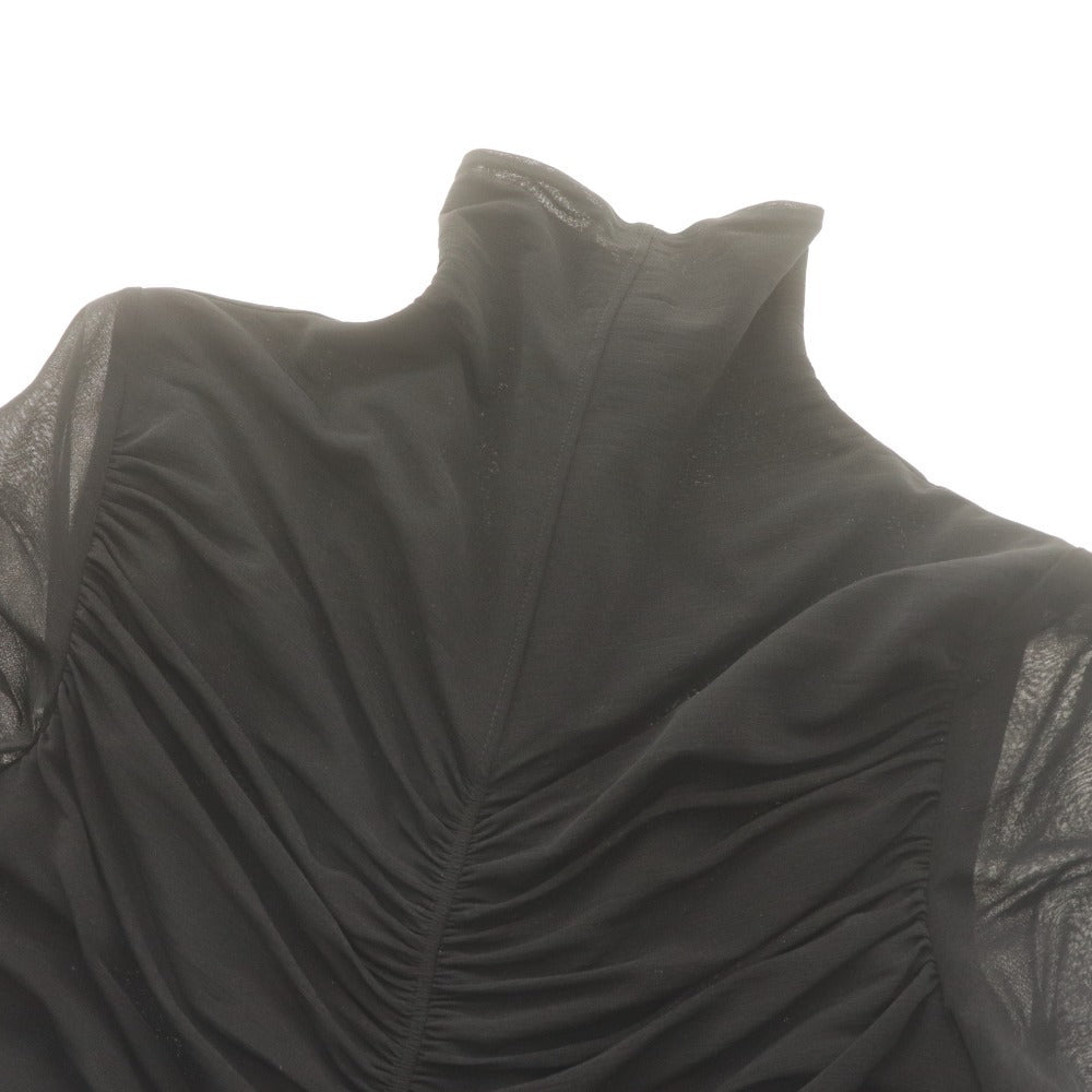 Diane von Furstenberg Dress, Long Sleeve, High Neck, Women's, Size S, Black