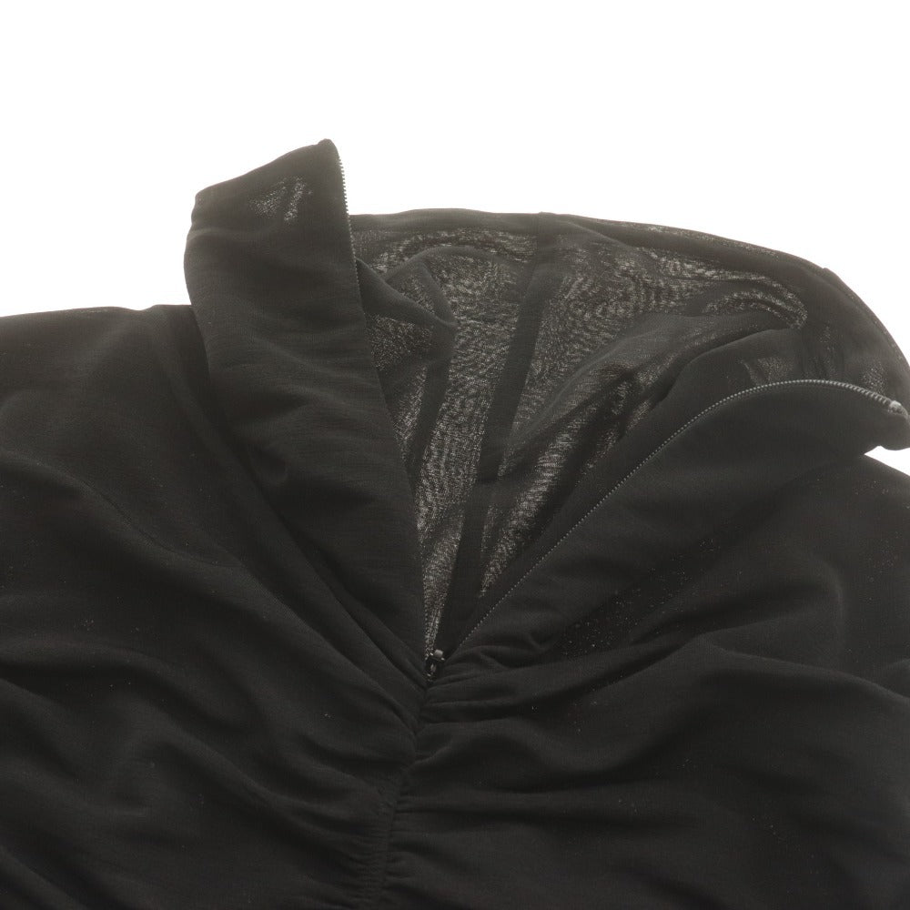 Diane von Furstenberg Dress, Long Sleeve, High Neck, Women's, Size S, Black