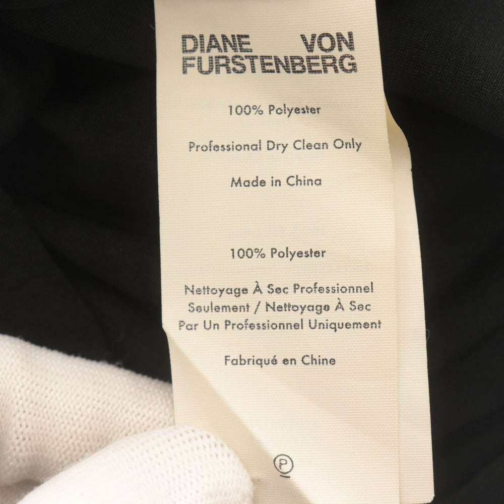 Diane von Furstenberg Dress, Long Sleeve, High Neck, Women's, Size S, Black