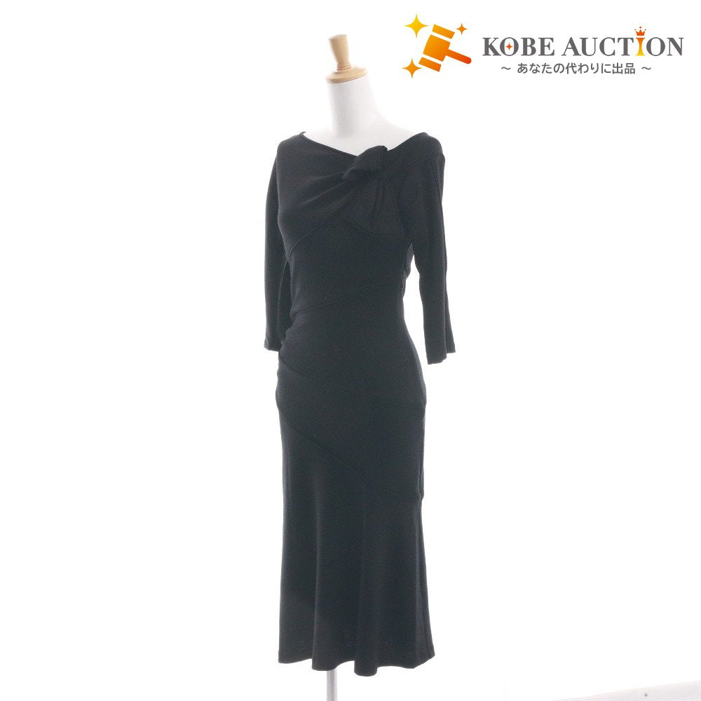 ■ DIANE von FURSTENBERG ダイアンフォンファステンバーグ ワンピース トップス ボトムス 無地 レディース M ブラック
