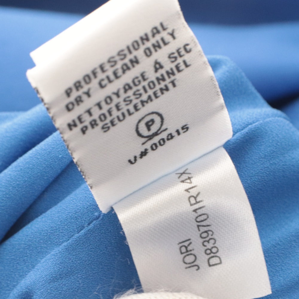 ■ Diane von Furstenberg タイトワンピース ドレス ノースリーブ ひざ丈 トップス JORI ギャザー ストレッチ レディース 4(M相当) ブルー