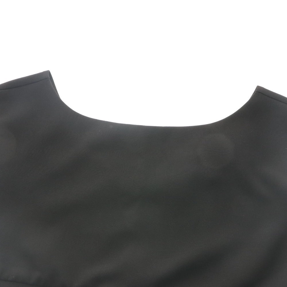 ■ Diane von Furstenberg タイトワンピース ドレス ノースリーブ ひざ丈 トップス JORI ギャザー ストレッチ レディース 4(M相当) 黒
