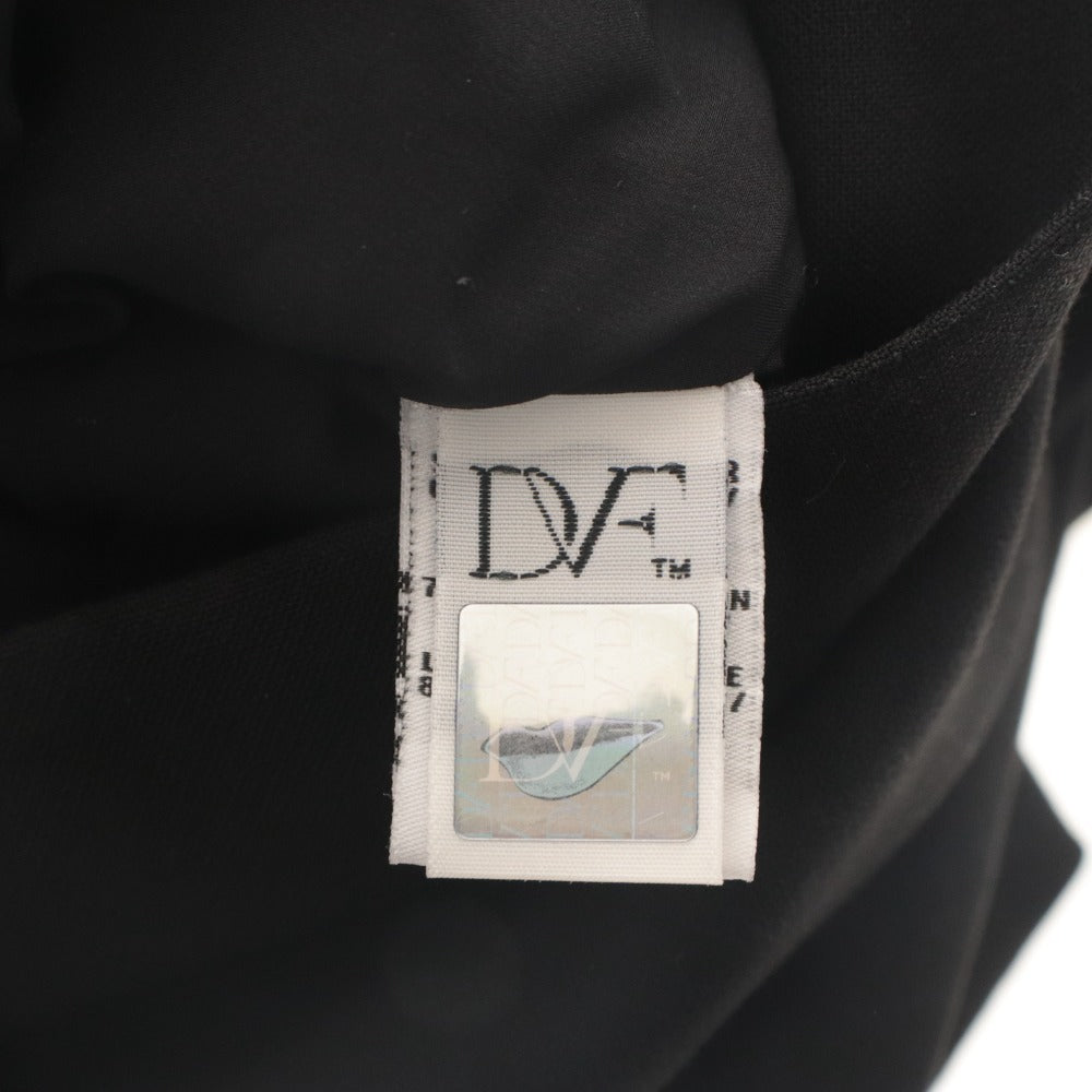 ■ Diane von Furstenberg タイトワンピース ドレス ノースリーブ ひざ丈 トップス JORI ギャザー ストレッチ レディース 4(M相当) 黒