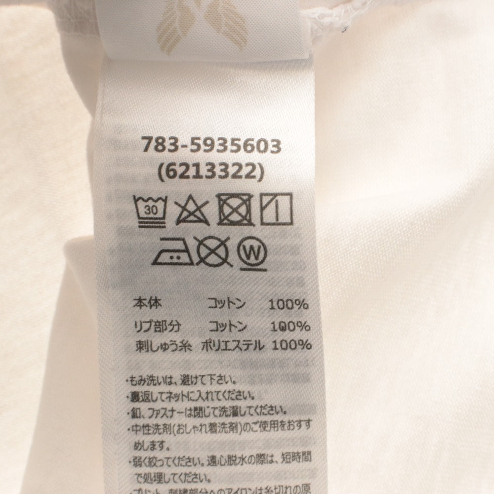 ■ AVIREX Tシャツ ファティーグ クルーネック 半袖 トップス USA WOMAN ロゴ 胸ポケット レディース S 白 タグ,ボタン付き 未使用(汚有)