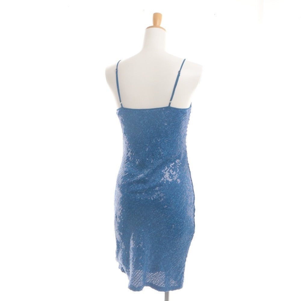 ■ Diane von Furstenberg ドレス ノースリーブ トップス Havita スパンコール スリップ パーティー レディース 4(M相当) ロイヤルブルー