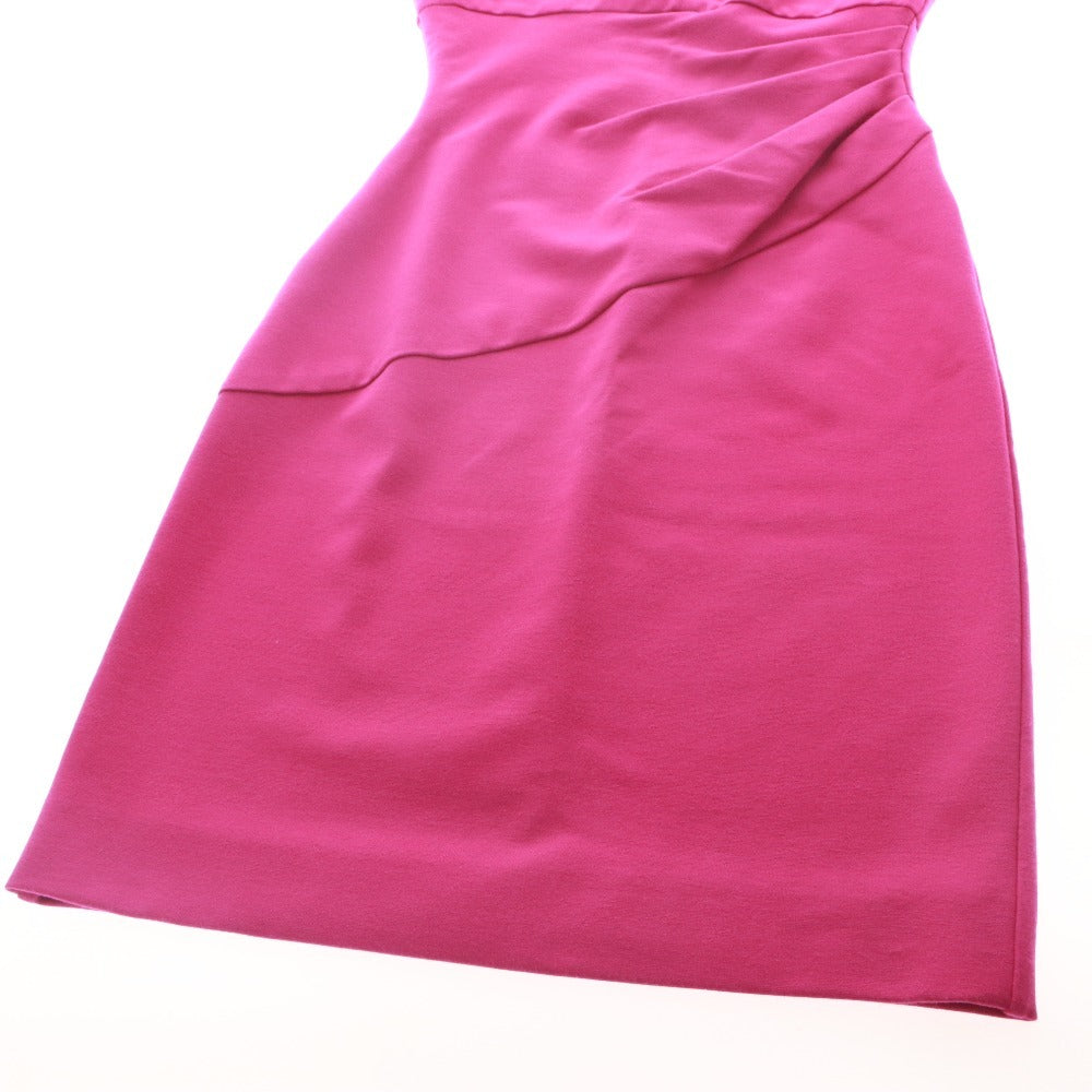 ■ Diane von Furstenberg タイトワンピース ドレス ノースリーブ ひざ丈 トップス JORI ギャザー レディース 4(M相当) フューシャピンク