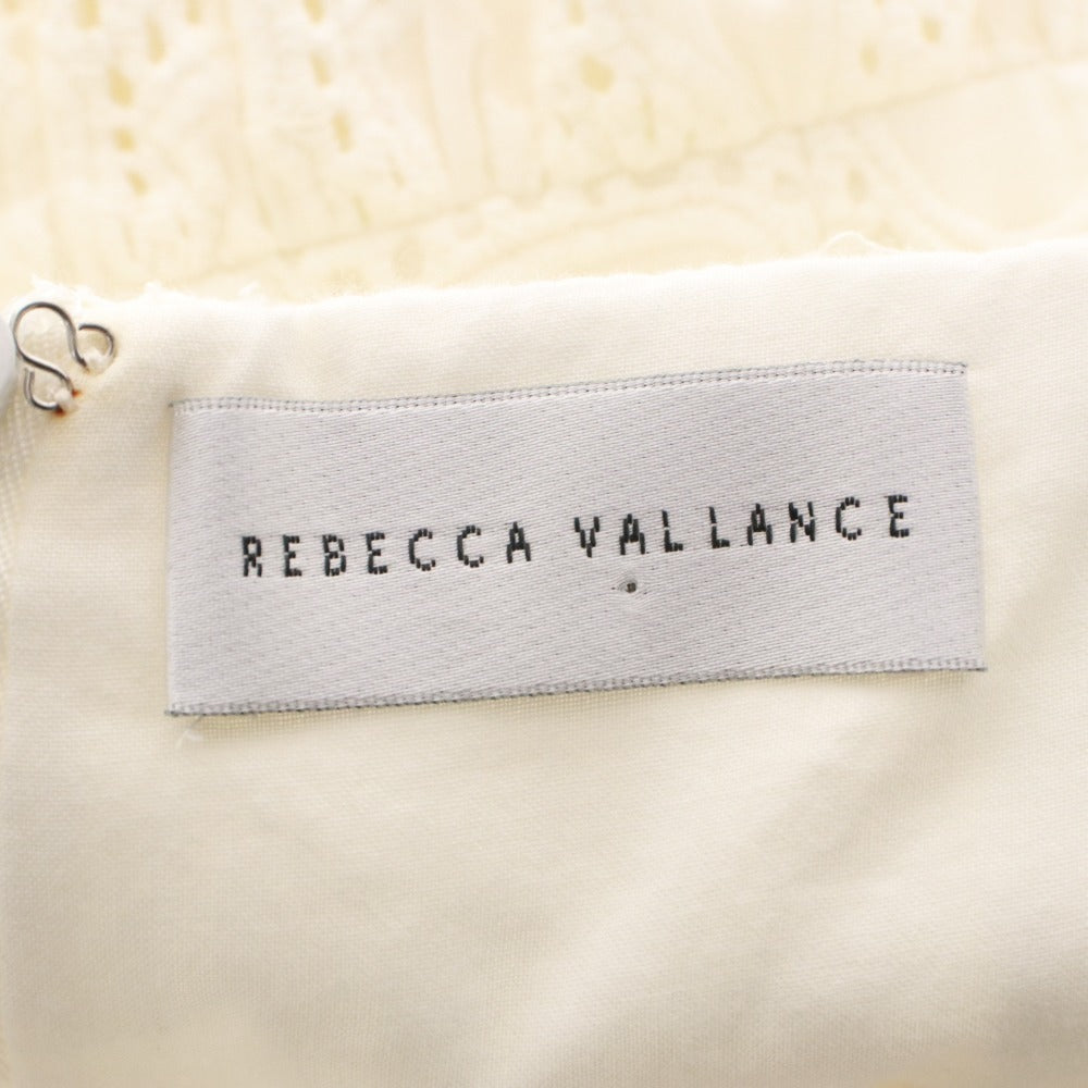 ■ REBECCA VALLANCE ドレス キャミソールワンピース ノースリーブ トップス ビスチェ風 レース ハート柄 レディース 4(M相当) アイボリー
