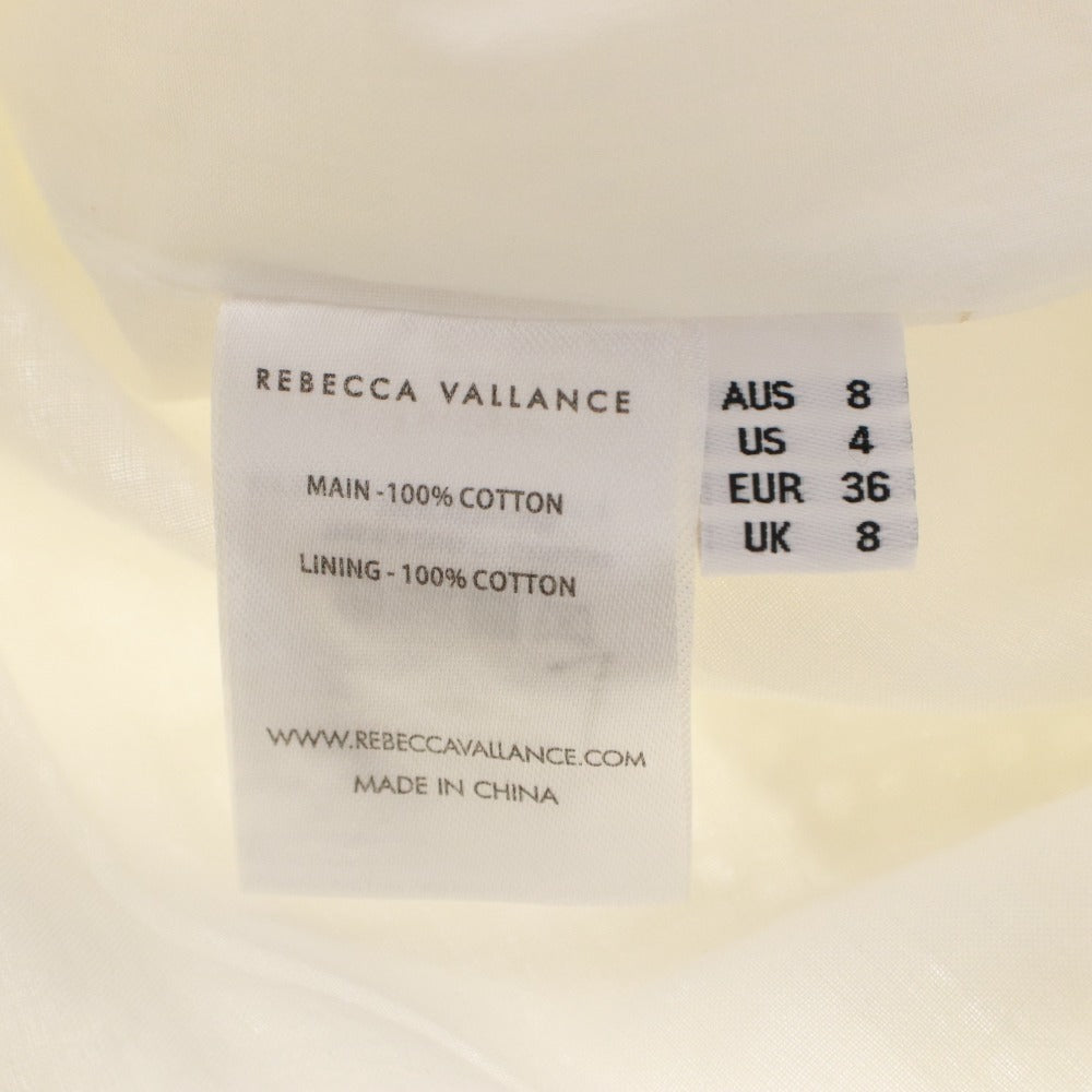 ■ REBECCA VALLANCE ドレス キャミソールワンピース ノースリーブ トップス ビスチェ風 レース ハート柄 レディース 4(M相当) アイボリー