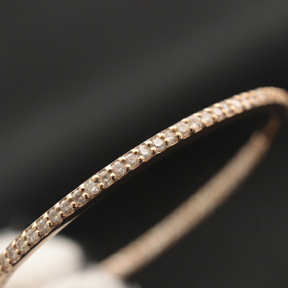 ■ VERITE ベリテ フープピアス 片耳のみ メレダイヤモンド K18 金 0.50ct 総重量3.52g 全長3.4cm ゴールド色 エルメス/小物入れ付き