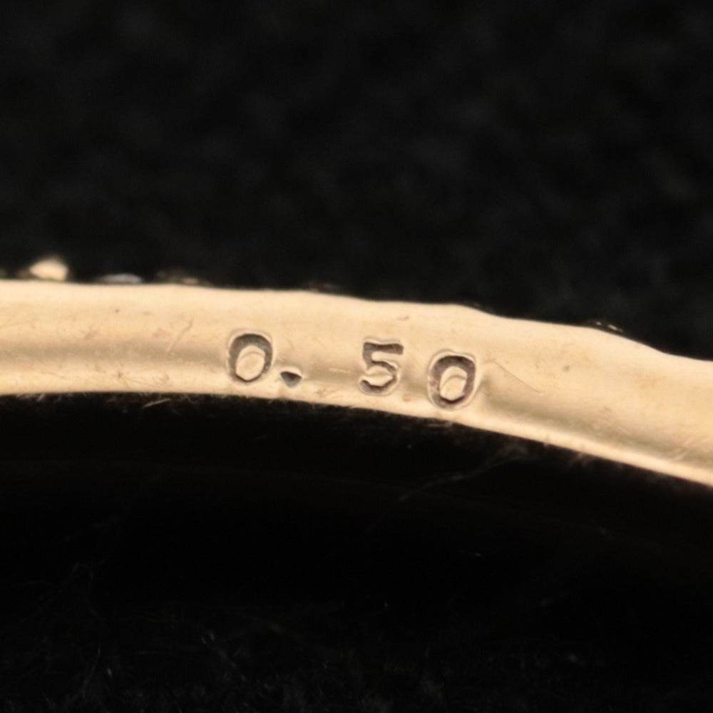 ■ VERITE ベリテ フープピアス 片耳のみ メレダイヤモンド K18 金 0.50ct 総重量3.52g 全長3.4cm ゴールド色 エルメス/小物入れ付き
