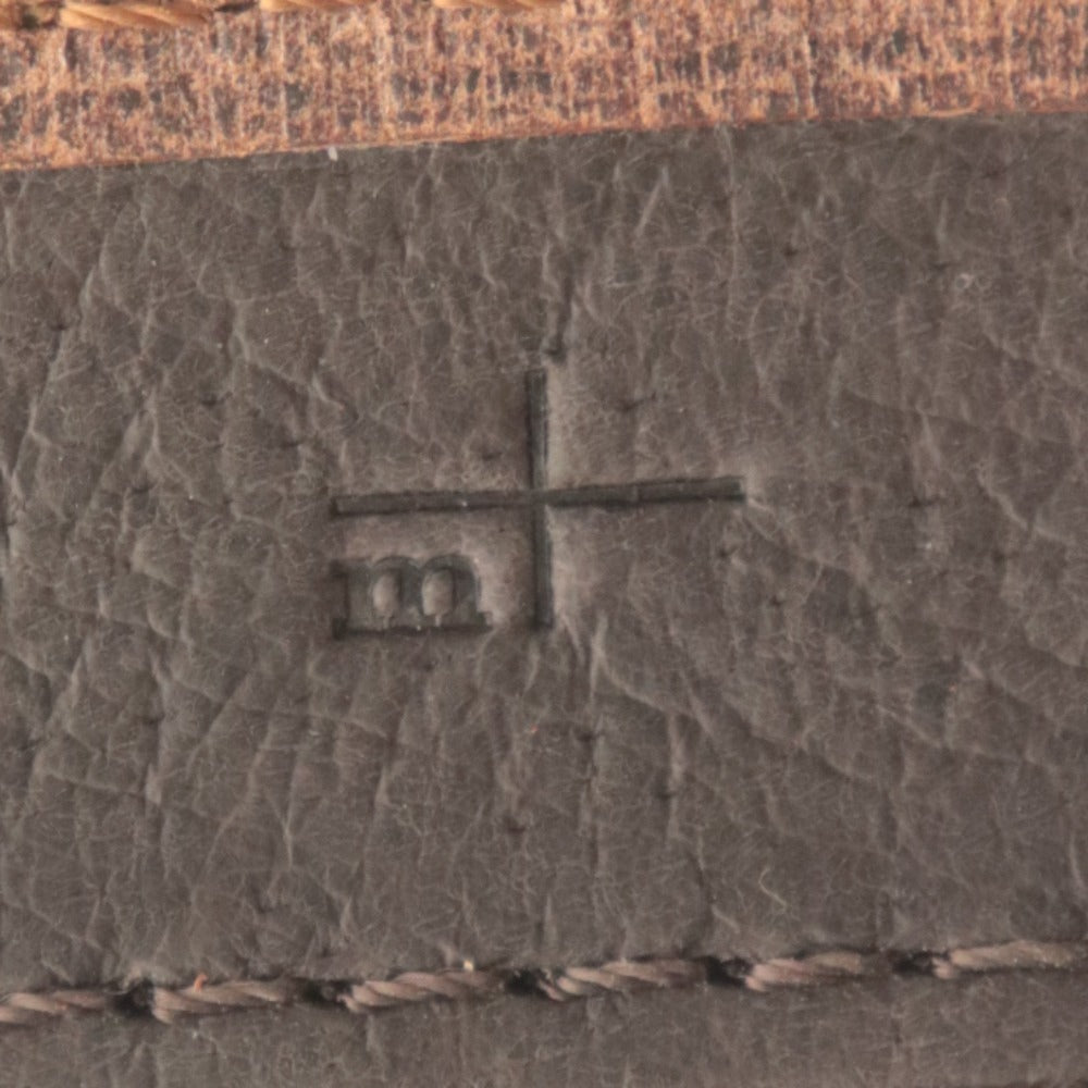 ■ m+ エムピウ 二つ折り財布 ミッレフォッリエ2 クアドレッティ イタリア製タンニン鞣し革 日本製 メンズ レディース ブラウン 箱付き