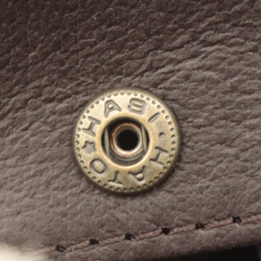 ■ m+ エムピウ 二つ折り財布 ミッレフォッリエ2 クアドレッティ イタリア製タンニン鞣し革 日本製 メンズ レディース ブラウン 箱付き