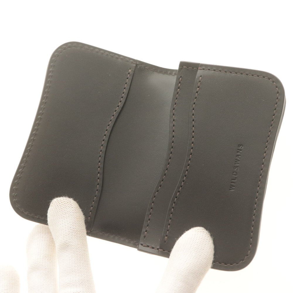 Wildswans General Saddle Pull-Up Business Card Case, Made in Japan, Men's, Black, Box Included, Unused