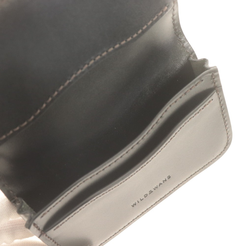 Wildswans General Saddle Pull-Up Business Card Case, Made in Japan, Men's, Black, Box Included, Unused