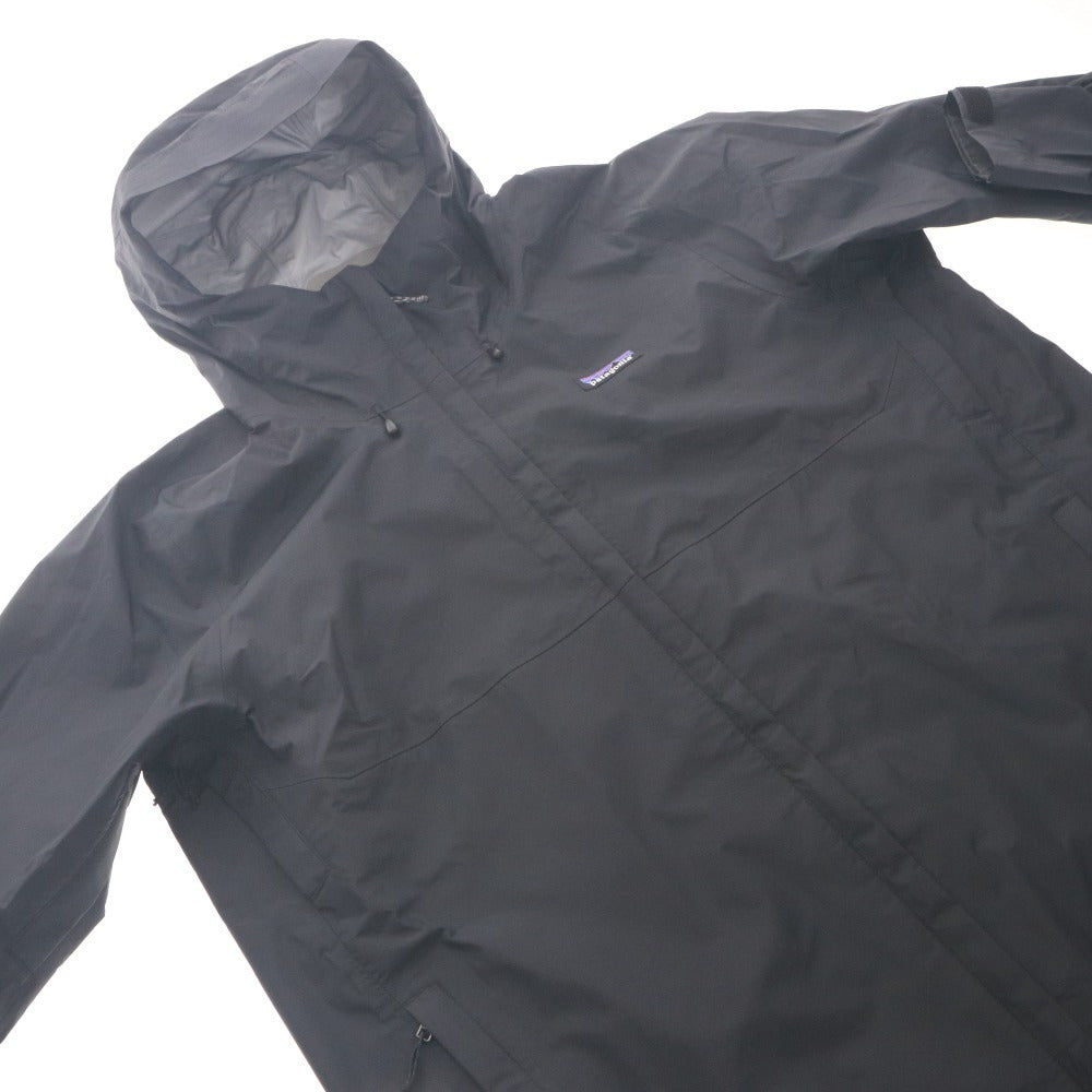■ Patagonia Jacket Shell Outerwear Zipper Pockets Hood Men's L Black