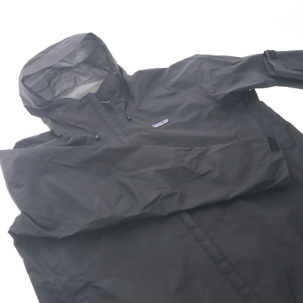 ■ Patagonia Jacket Shell Outerwear Zipper Pockets Hood Men's L Black