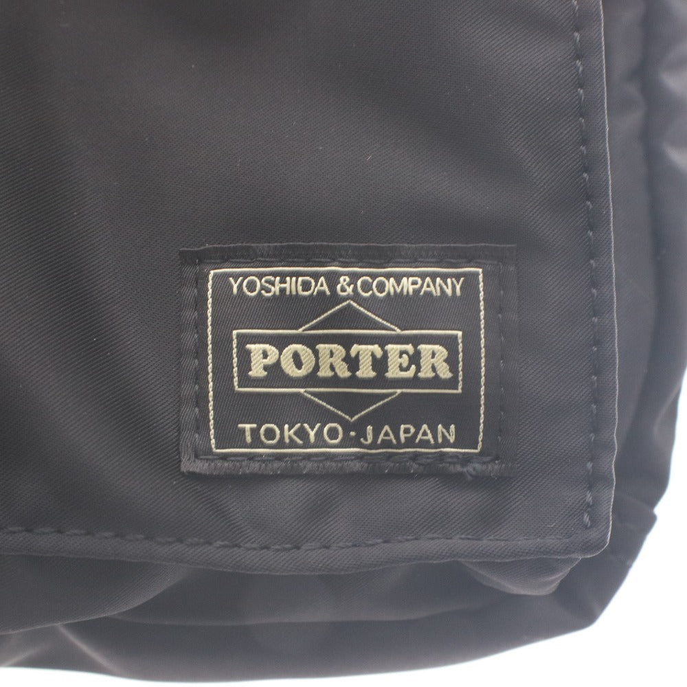 ■ PORTER Shoulder Bag Button Zipper Pockets Made in Japan Men's Black Orange With Bag