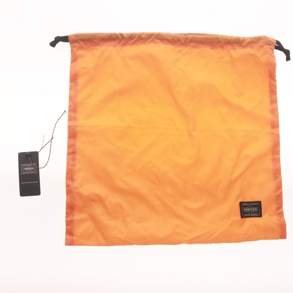 ■ PORTER Shoulder Bag Button Zipper Pockets Made in Japan Men's Black Orange With Bag