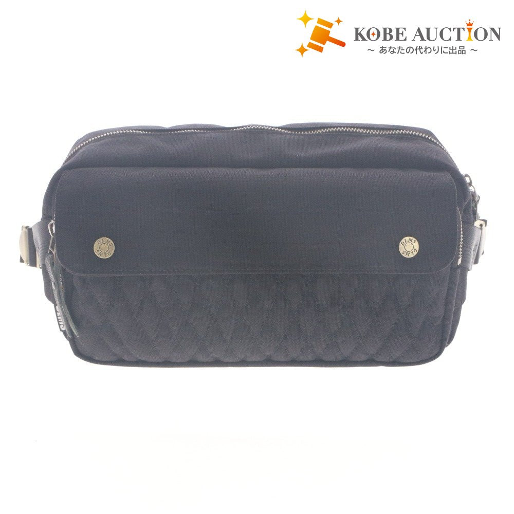 ■ DLMS Shoulder Bag Body Bag Zipper Pocket Crossbody Men's Black Unused