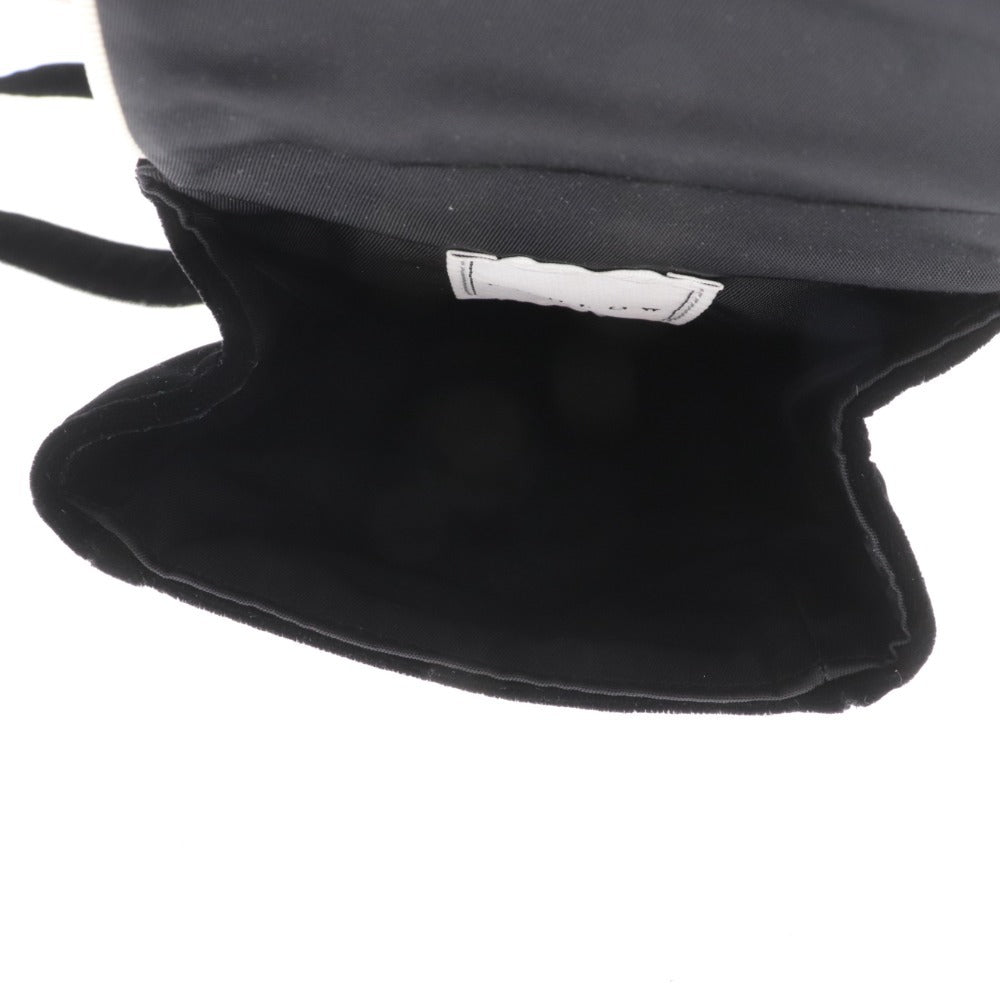 ■ ラドロー スマホポーチ ミニショルダーバッグ ハート ベロア レディース ブラック ホワイト