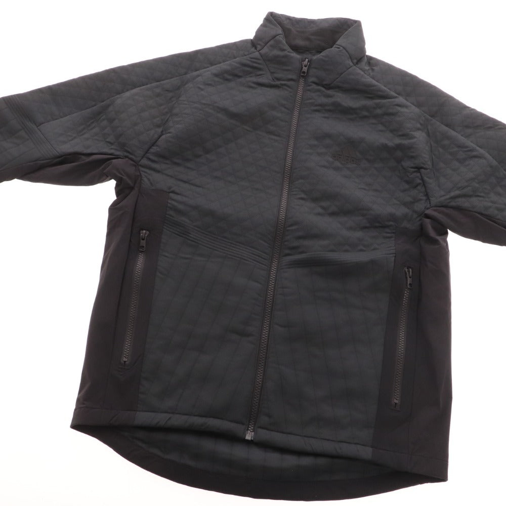 ■ アディダス ジャケット 長袖 アウター ゴルフ キルティング フルジップ メンズ S ブラック タグ付き 未使用