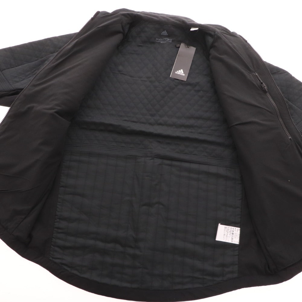 ■ アディダス ジャケット 長袖 アウター ゴルフ キルティング フルジップ メンズ S ブラック タグ付き 未使用