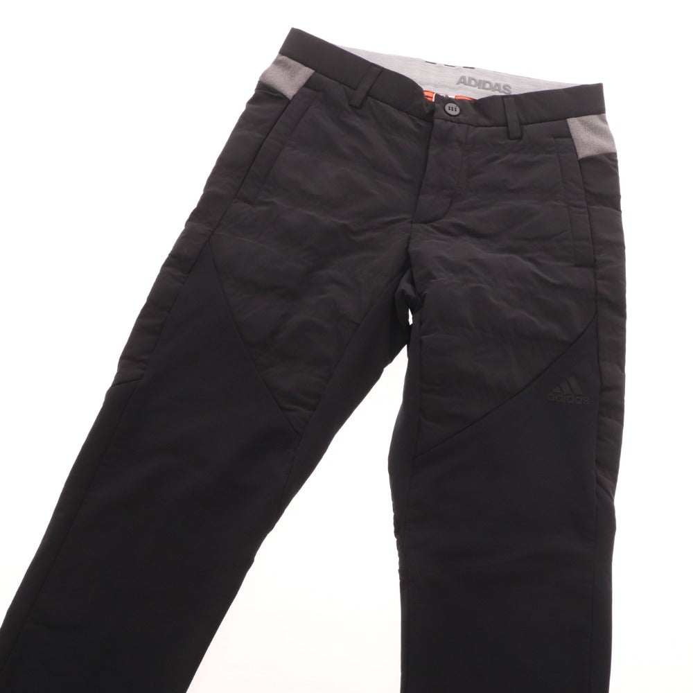 ■ アディダス テーパードパンツ ボトムス ゴルフ ヒートエフェクト ポイントキルト ウォーム メンズ S ブラック タグ付き 未使用