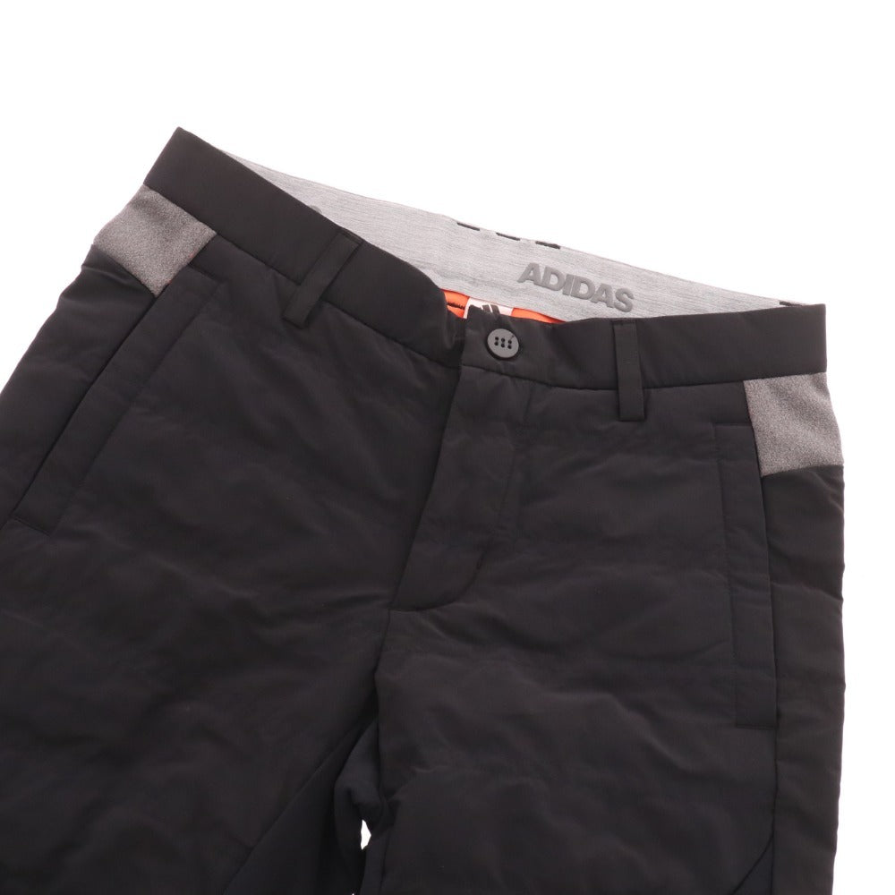 ■ アディダス テーパードパンツ ボトムス ゴルフ ヒートエフェクト ポイントキルト ウォーム メンズ S ブラック タグ付き 未使用