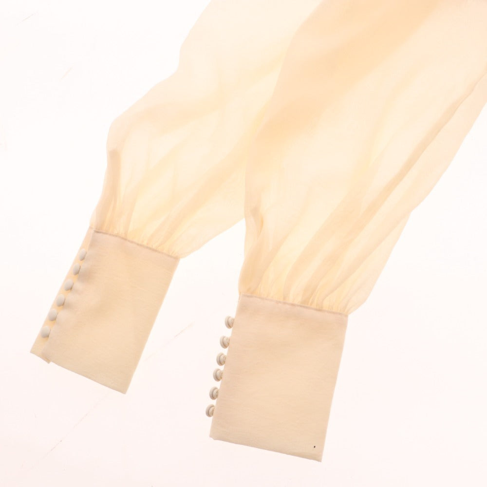 ■ エイミーイストワール ニットワンピース 長袖トップス ボトムス レースカラー レディース F ベージュ系