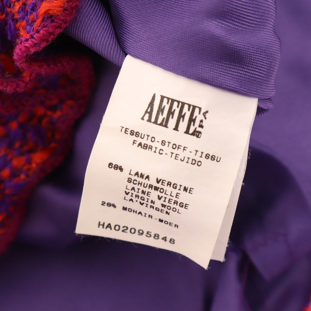 ■ モスキーノ チープアンドチック カットソー 半袖 トップス ニット フリル レディース 38 パープル レッド系