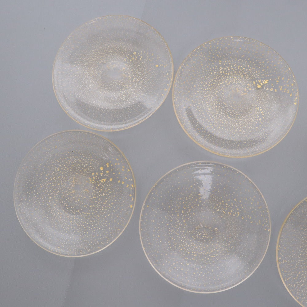 ■ Venetian Glass Venetian Glass Milk Jug Small Plate 6-Piece Set Bulk Sale Gold Leaf