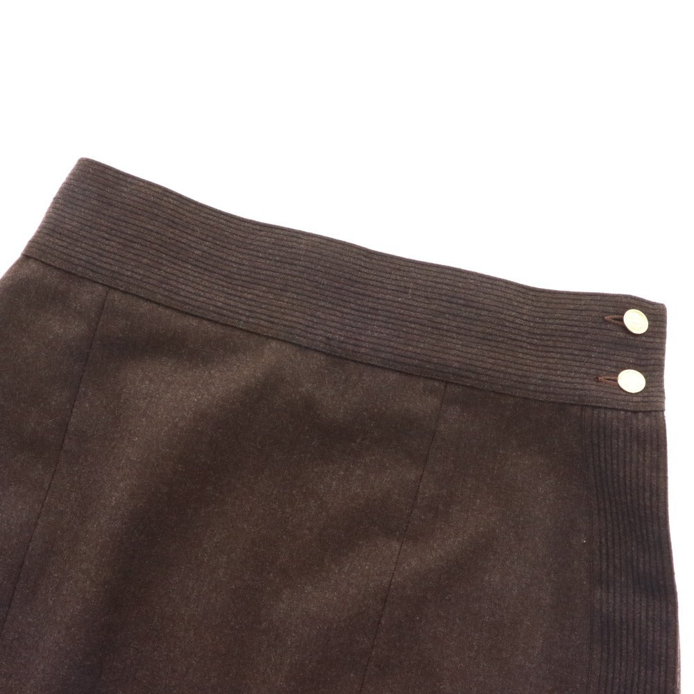 ■ Chanel tight skirt bottoms wool women's size 36 brown