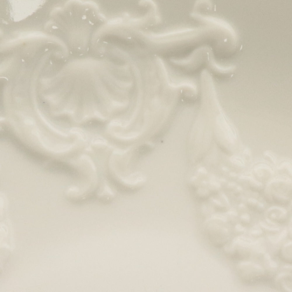 ■ Richard Ginori リチャード ジノリ カップ＆ソーサー 1組 カポディモンテ 白磁 コーヒー ティーカップ 小皿 全長9.5cm 14.7cm ホワイト