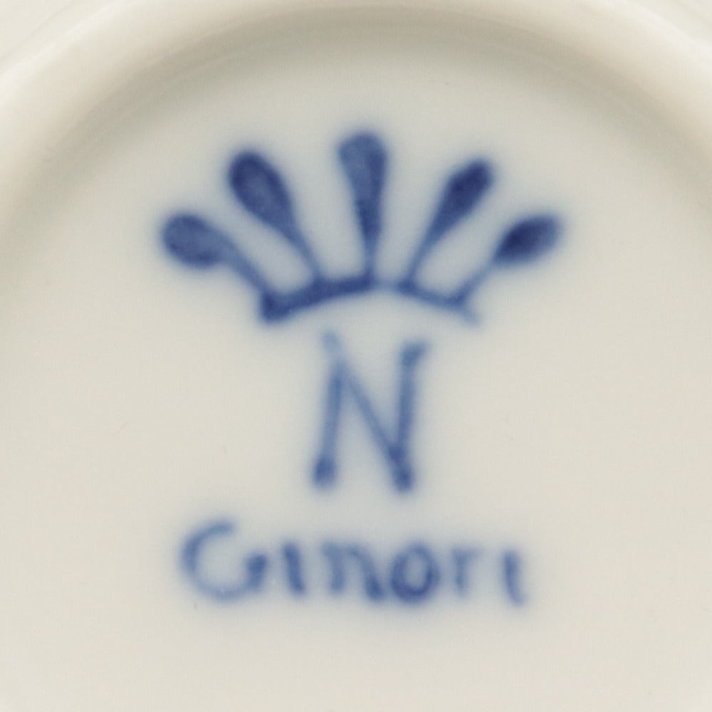 ■ Richard Ginori リチャード ジノリ カップ＆ソーサー 1組 カポディモンテ 白磁 コーヒー ティーカップ 小皿 全長9.5cm 14.7cm ホワイト