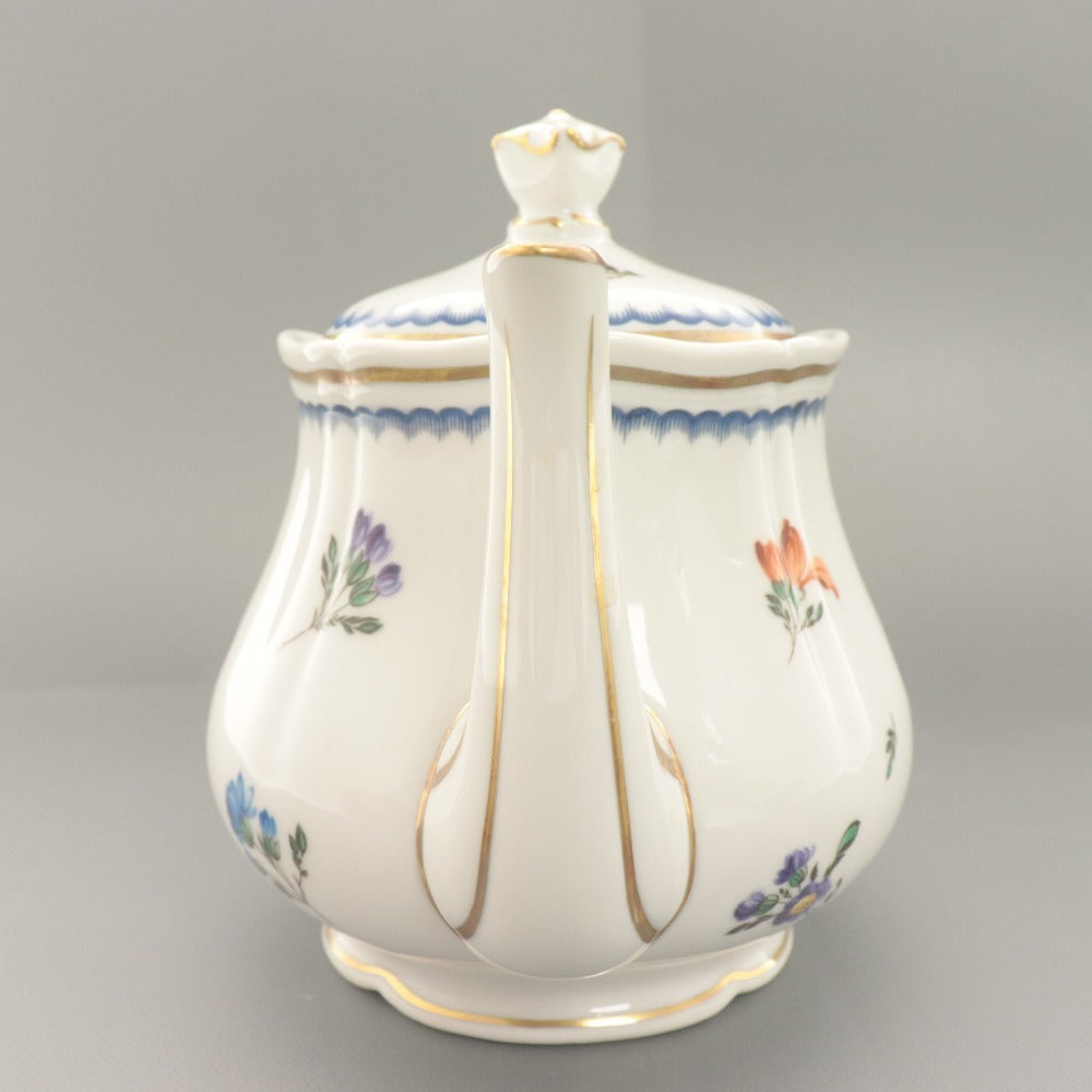 ■ Richard Ginori リチャード ジノリ イタリアン フルーツ ティーポット 洋食器 花柄 イタリア 全長18.5cm ホワイト 等