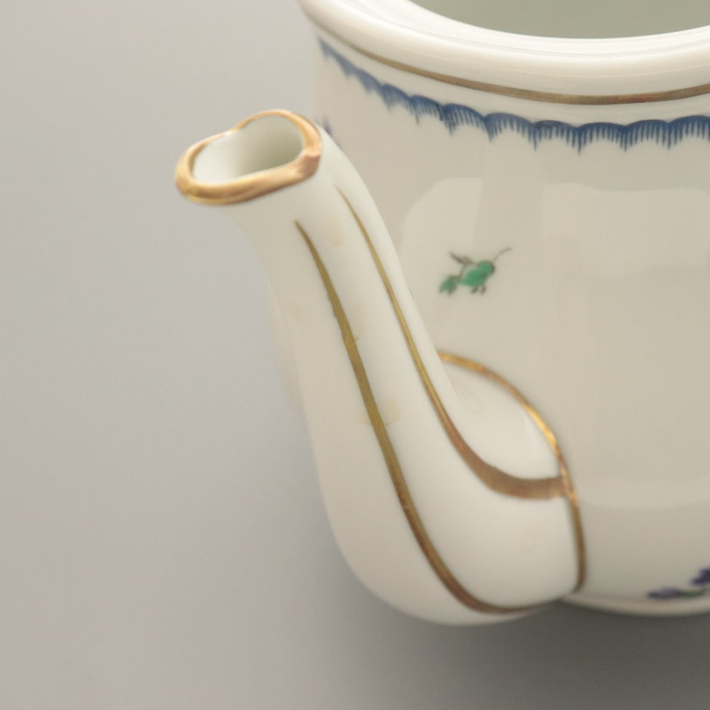 ■ Richard Ginori リチャード ジノリ イタリアン フルーツ ティーポット 洋食器 花柄 イタリア 全長18.5cm ホワイト 等