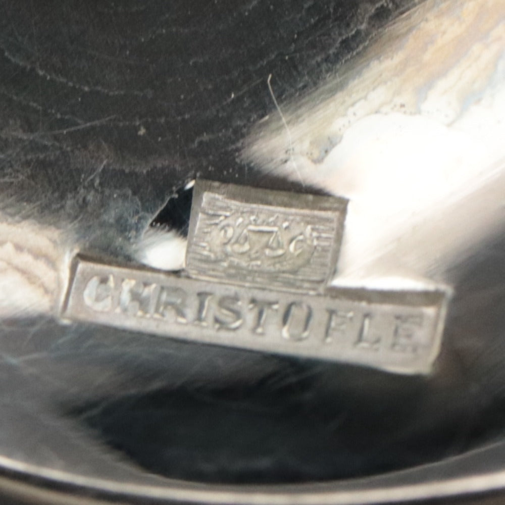 ■ Christofle クリストフル フランス スプーン 2点/本セット まとめ売り 総柄 ロゴ ティー スープ 洋食器 全長 13.5cm シルバー