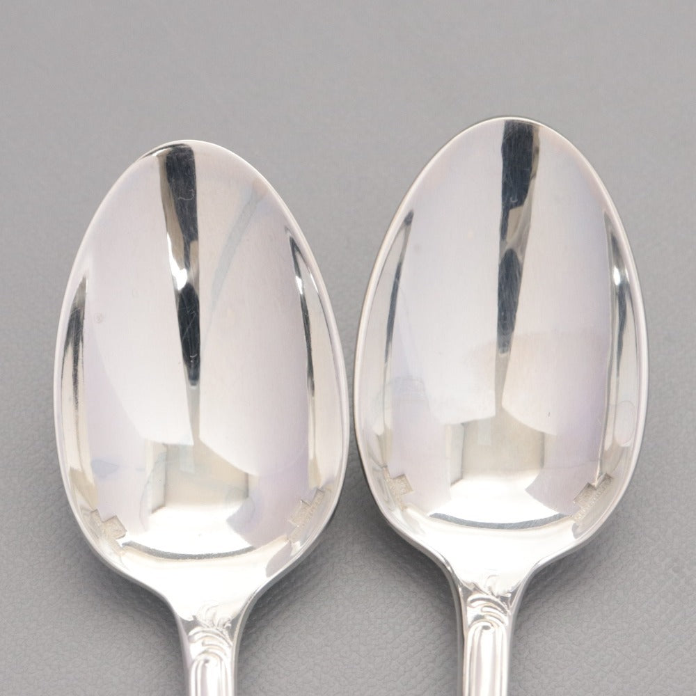 ■ Christofle クリストフル フランス スプーン 2点/本セット まとめ売り 総柄 ロゴ ティー スープ 洋食器 全長 13.5cm シルバー