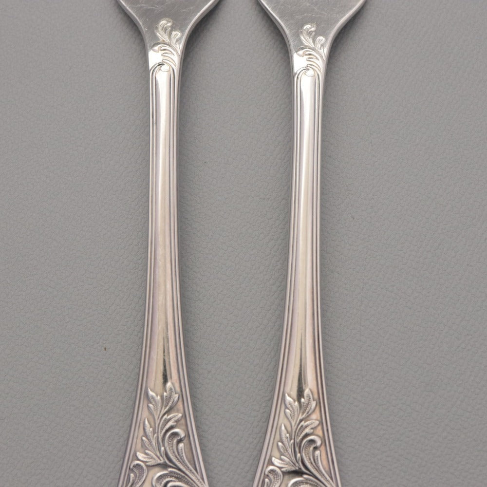 ■ Christofle France Fork Set of 2 (15.9cm Long, Silver)