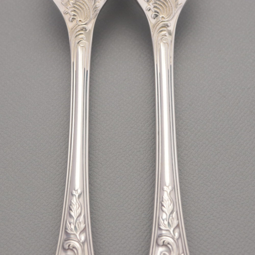 ■ Christofle France Fork Set of 2 (15.9cm Long, Silver)