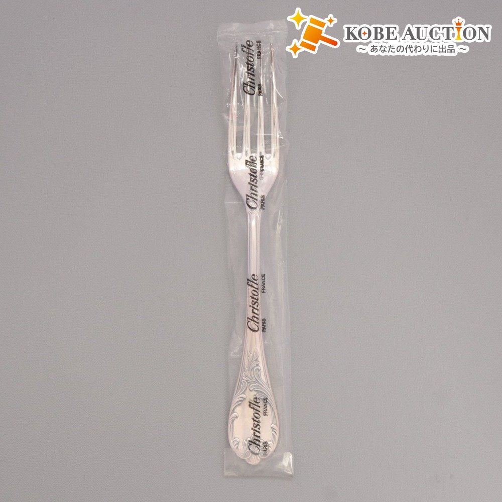 ■ Christofle France Fork Dinner Table Logo Western Tableware Total Length 20.6cm Unopened Unused