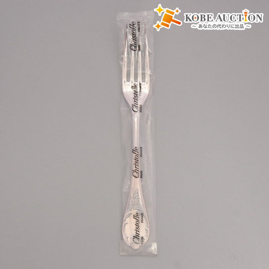 ■ Christofle France Fork Dinner Table Logo Western Tableware Total Length 20.6cm Unopened Unused