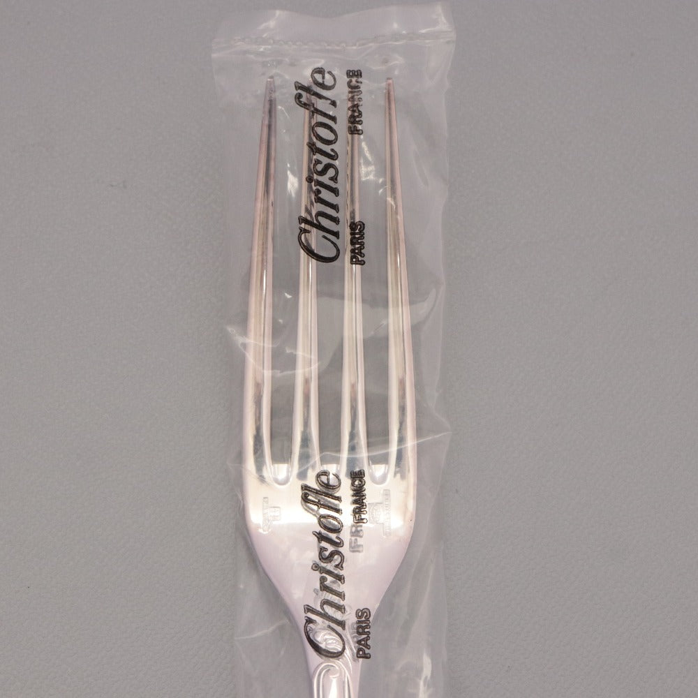 ■ Christofle France Fork Dinner Table Logo Western Tableware Total Length 20.6cm Unopened Unused