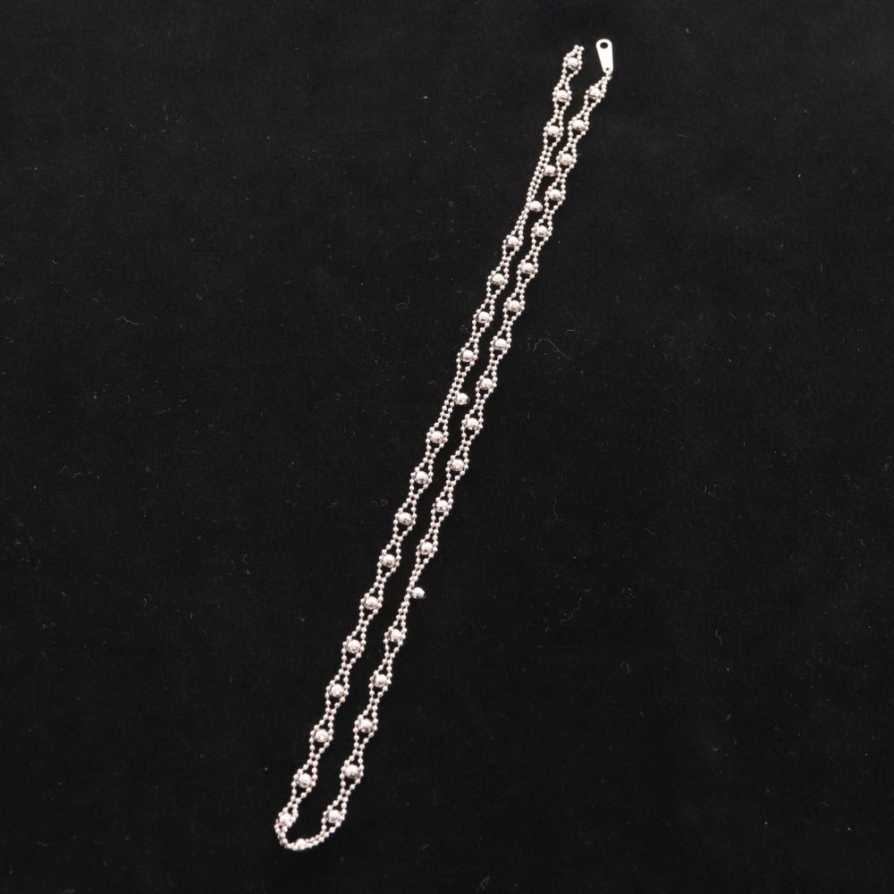 ■ ネックレス アクセサリー カットボールチェーン ミラーボール Pt850 刻印 9.6g シルバー 箱付き ジャンク