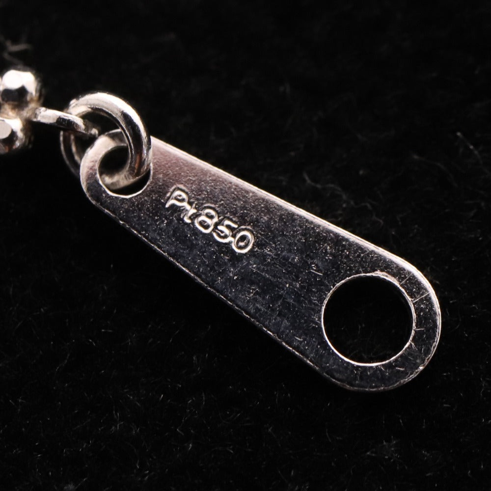 ■ ネックレス アクセサリー カットボールチェーン ミラーボール Pt850 刻印 9.6g シルバー 箱付き ジャンク